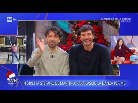Stefano De Martino reagisce in diretta al video di lui bambino che balla - La volta buona 06/01/2026