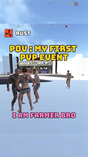 POV: My First RUST Event… I am Farmer bro😂#RUST #RustPvP #gamergirl