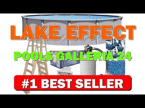 Lake Effect Pools 'Galleria' 24 ft Round Above Ground Swimming Pool Bundle - B07QKN145S