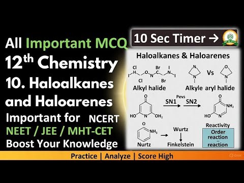 10. Haloalkanes and Haloarenes | Important MCQs | NCERT Pattern | NEET 2025 | Class 12 Chemistry