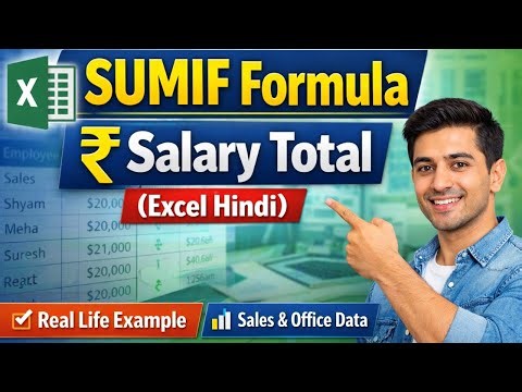 SUMIF Formula in Excel 🔥 Real Life Example | Salary & Sales Calculation | Excel Hindi