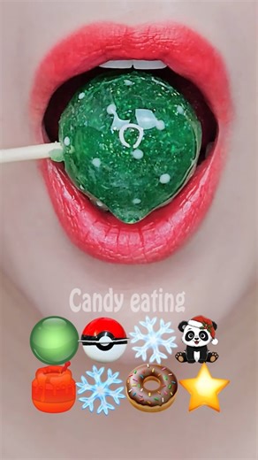 ASMR CHRISTMAS EMOJI FOOD kohakuto jelly sprinkle honey jelly mukbang eating sounds