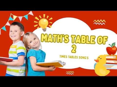 Table of 2 in English | 2 Table | Times Tables Songs | Multiplication Tables in English