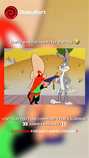Daffy was not ready for the role 😭 #cartoon #shorts