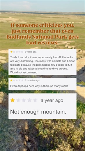 Who leaves a bad review for Badlands?