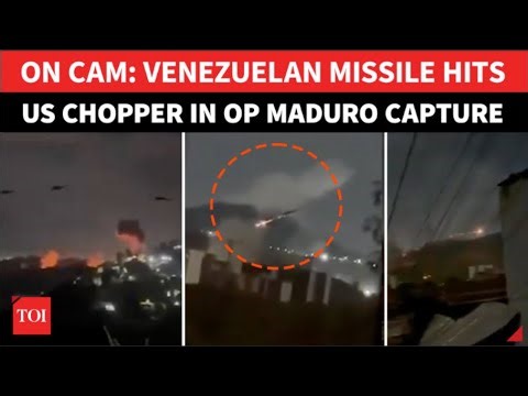 Maduro Op: UNSEEN Video Of Venezuelan Missile 'STRIKING' US Chopper; Trump Admits 'Pretty Bad' Hit