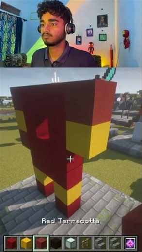 I Built Tiny Iron Man in Minecraft 😲 | #shorts #minecraft #minecraftbuilds