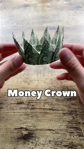 EASY ORIGAMI CROWN FROM MONEY TUTORIAL | HOW TO MAKE ORIGAMI CROWN FROM DOLLAR BILL STEP BY STEP