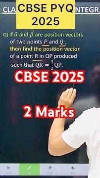 Q) If 𝛼 ⃗ and 𝛽 ⃗ are position vectors of two points 𝑃 and 𝑄 ,then find the position vector of a