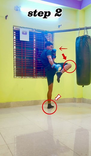 #kickBoxing fack block and round kick attack tutorial # Best techniques #shorts #kick #