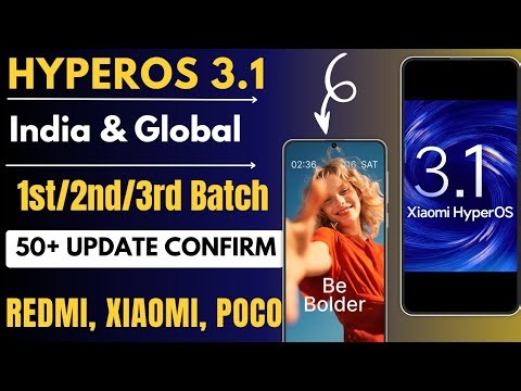 HyperOS 3.1 India & Global 50+ Update Confirm Release Date Revealed, 1st/2nd/3rd Batch Upcoming Updt