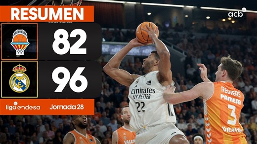 Valencia Basket - Real Madrid (82-96) RESUMEN | Liga Endesa 2025-26