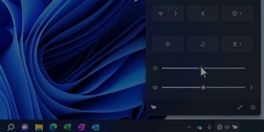 The Windows screen brightness setting really shines ☀️Adjust it via your taskbar: