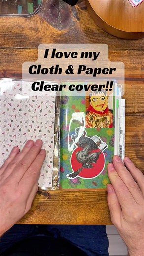 I love my Cloth and Paper clear travelers cover. It’s an A5 slim size and fits multiple traveler notebooks beautifully. I am now in affiliate with the company and so if you go to their website and purchase, please use my discount code: ROB10