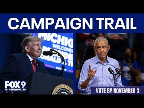 Obama, Trump hit campaign trail as midterms near