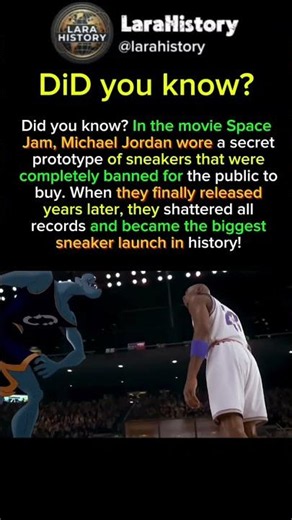 The Secret Story Behind Michael Jordan’s Space Jam Sneakers! #hestory #ficts