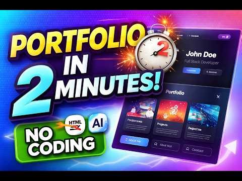 👉 How I Created Portfolio Website in just 2 Minutes 🔥 (No Coding)