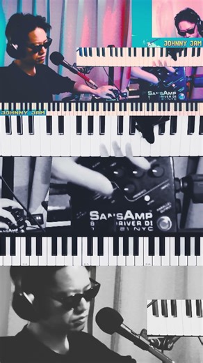 SansAmp BDDI V1 (Late) x Synth Bass (Roland RD-2000) : Dirty Bass Synth Loop & Tone Jam #shorts