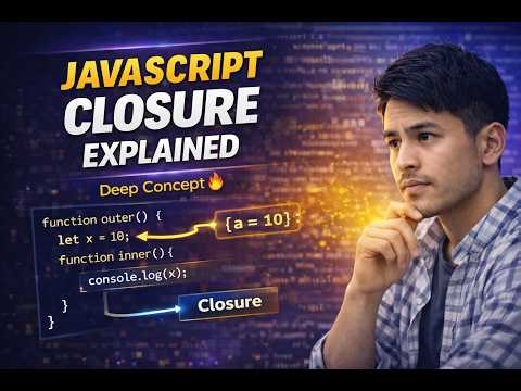 Closures in JavaScript Explained Clearly | Scope + Lexical Environment Deep Dive (Episode 3)