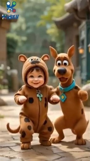 Baby And Scooby Dooby Doo Dancing #baby #cute #scoobydoo