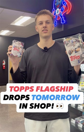 The first release for the 2026 Season is here! 👀 Topps Flagship is dropping tomorrow in shop at 10am EST, we’re limiting 1 blaster & 1 hobby per person! Stop by tomorrow to get yours! 🔥 📍: Burton Breaks Sports Cards & Games 11315 Edgewater Dr Allendale, MI 49401 #sportscards #burtonbreaks #toppstouchdown #nflcards