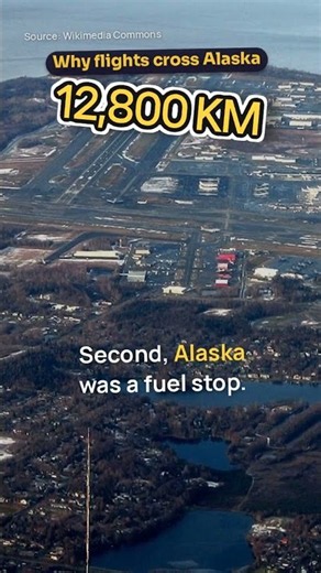 Why do flights from the US to Asia fly over Alaska? #aviation