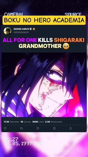 All For One tue la grand-mère de Shigaraki | #myheroacademia #edit #mha #amv #anime