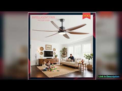 New 66inch 6 ABS Blades Modern Ceiling Fan with LED Light Create a Refreshing Room Environment Hous
