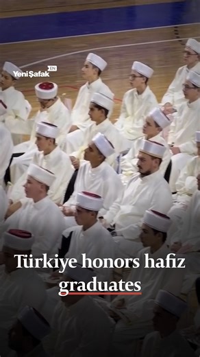 A graduation ceremony was held in Burdur, Türkiye, for 122 students who successfully completed Quran memorization courses affiliated with the Burdur Provincial Mufti’s Office. The event took place at an indoor sports hall and began with a moment of silence and the recitation of the Turkish National Anthem, followed by a slideshow presentation and Quran recitation. Burdur Governor Tülay Baydar Bilgihan congratulated the graduates, praising their dedication and perseverance. Bilgihan said, "We are