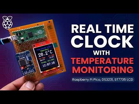 Build a Digital Clock & Temperature Monitor! (Raspberry Pi Pico Tutorial)