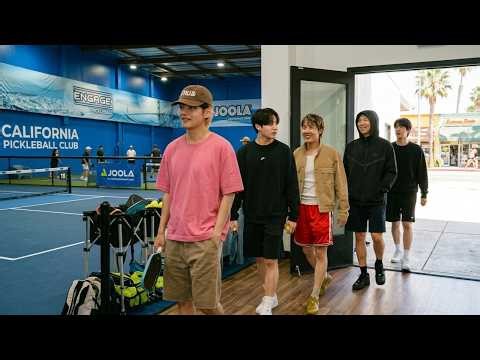 10 Minutes Ago! Taehyung and BTS Members Spotted Playing Pickleball in California