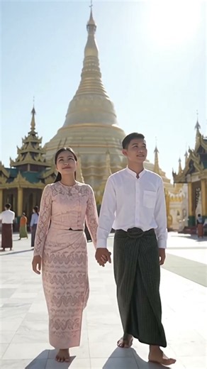 🕊️ A Peaceful Walk Through A Golden Myanmar Pagoda