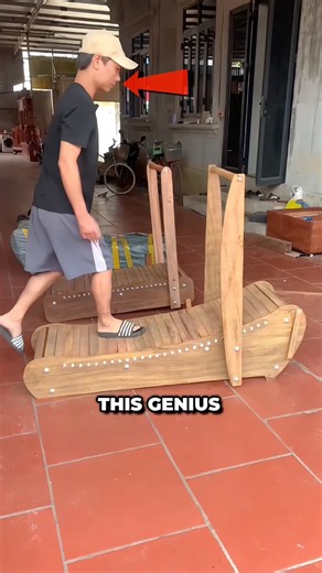 This Genius Built A Treadmill Out Of Wood 😮