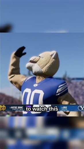BYU TOUCHDOWN 🔵 Notre Dame VS BYU | College Football 26 #shorts