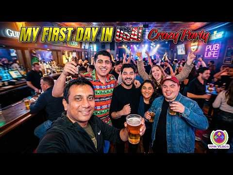 CRAZY PARTY WITH MAMU and STRANGERS - FIRST DAY in USA !! 🍺🥳😍