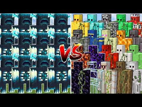 WARDEN ARMY DEATHRUN (EVERY MINECRAFT GOLEM x100)