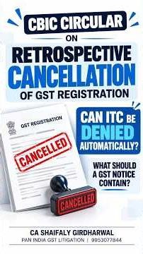 SUPPLIER'S GST REGISTRATION CANCELLED RETROSPECTIVELY? CAN ITC BE DENIED AUTOMATICALLY?