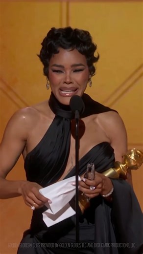 Teyana Taylor wins her first Golden Globe for her role in 'One Battle After Another.' 🥹