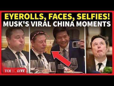 Elon Musk’s China Moments Go Viral; Eye Rolls, Funny Faces With CEOs, Tourist Poses Steal Show