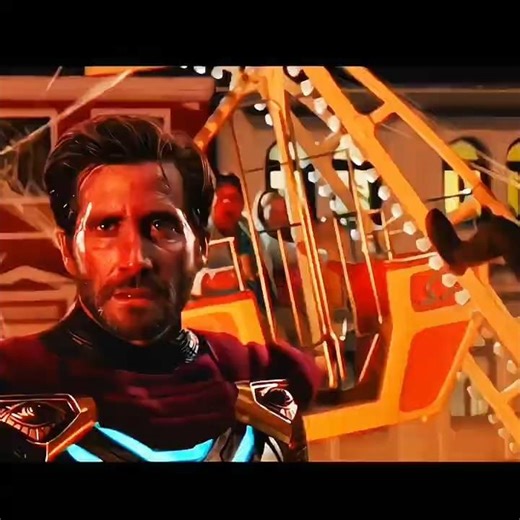 The most intense showdown between Mysterio and the fire monster! 🔥 Don’t miss the action!