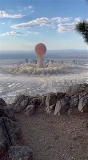 horrific footage of a nuclear explosion in a crowded city 😱