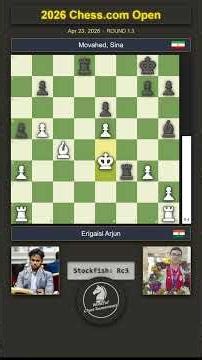Erigaisi Arjun vs Movahed, Sina | QGD | 2026 Chess.com Open R1.3