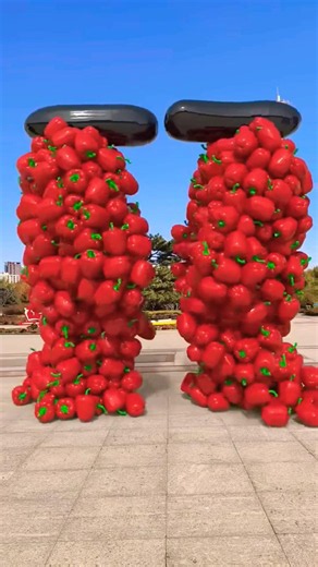 Vegetables collide. c4d works