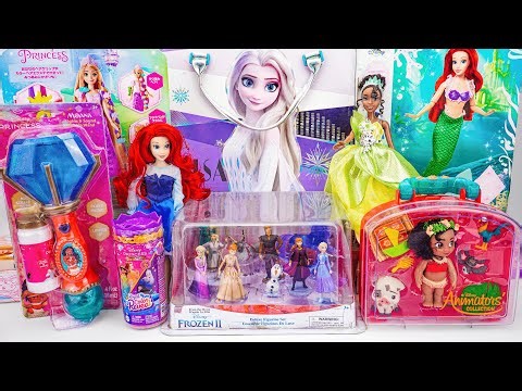 Unboxing Dolls Toys: Elsa, Ariel and Moana | Disney Frozen Deluxe Figure Set| Ariel Palace Micro Toy