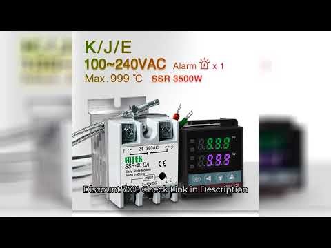 REX-C100 PID Temperature Controller 220v 400 degree Digital thermostat Output 40A SSR K Type Thermoc