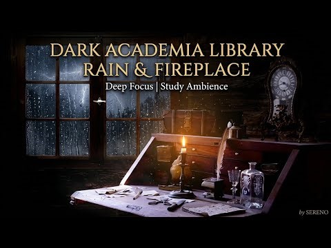 You're Studying in a Royal Library with Rain Sounds 🌧️📖 | Dark Academia Ambience