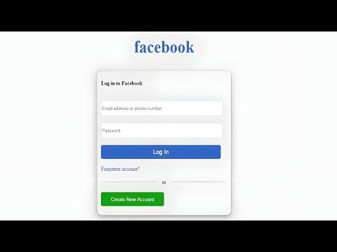 Facebook Login Page Design Using HTML and CSS
