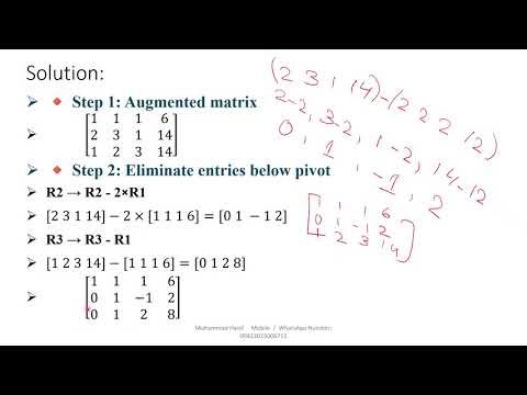 Solution of system of linear equations using gauss elimination and gauss jordan method