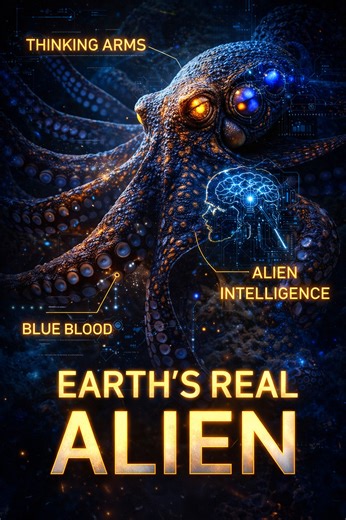 What if aliens were never in space… but already living in our oceans? The octopus is not just another sea creature — it is one of evolution’s strangest and most advanced experiments. With three hearts, blue blood, and arms that think independently, the octopus challenges everything we know about intelligence. Nearly 60% of its brain exists in its arms, allowing it to make decisions without central control. It can change color, texture, and shape in milliseconds, manipulating reality itself to di