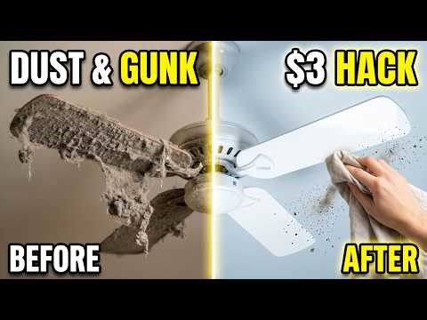 Ceiling Fan Covered in THICK DUST? Clean It in 10 Minutes With This $3 No-Scrub Trick That Works!
